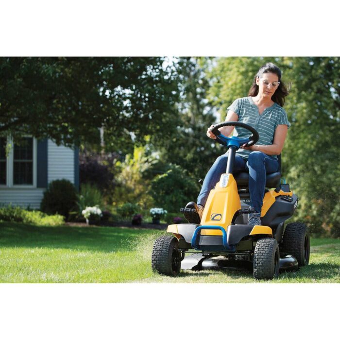Cub Cadet CC30E 30-Inch 56V MAX Lithium-Ion Electric Riding Lawn Mower – Battery Powered, Quiet, Compact & Maintenance-Free