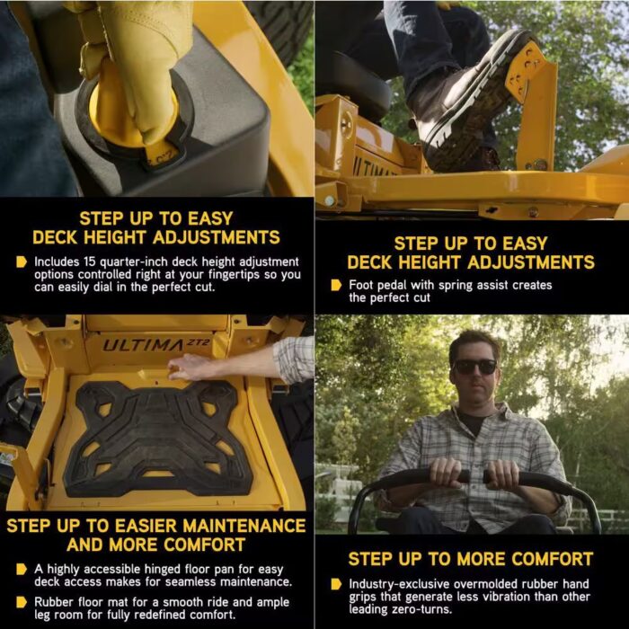 Cub Cadet Ultima 42 in. 21.5 HP V-Twin Kawasaki Engine Dual Hydrostatic Drive Gas Zero Turn Riding Lawn Mower - Seakundi