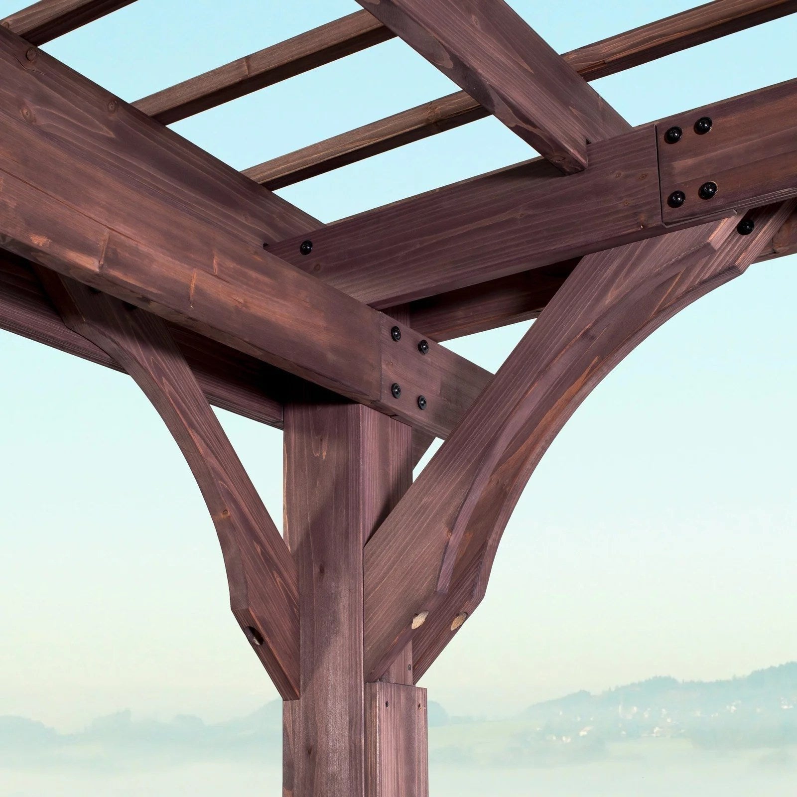 14×10 Somerville Pergola – Walnut Stain