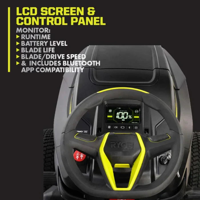 Brushless 80V Hp 46-Inch Cordless Lawn Tractor Battery Powered - Seakundi