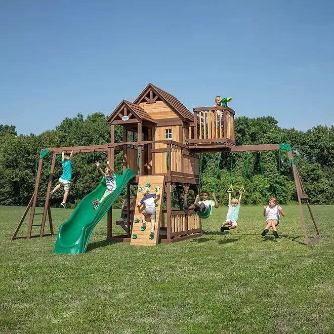 Backyard Discovery Skyfort II Cedar Swing Set/PlaySet – Bitz & Buttons