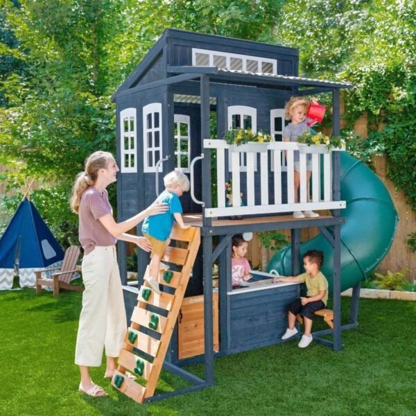 Backyard Discovery Skyfort III Cedar Swing Set w/ Tube Slide – DIY – Bitz & Buttons