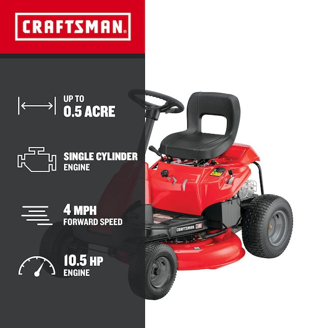 Craftsman 30″ 10.5 HP 344cc 6-Speed Riding Lawn Mower